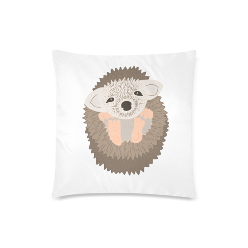 Baby Hedgehog Custom Zippered Pillow Case 18"x18" (one side)
