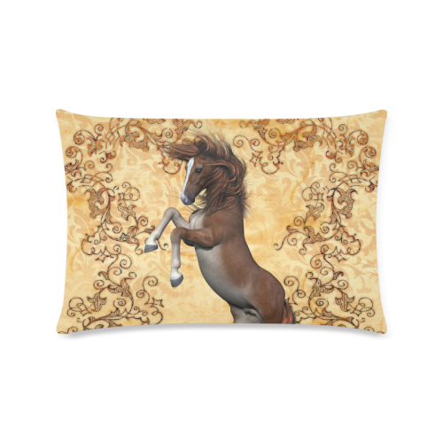 Wonderful horse Custom Zippered Pillow Case 16"x24"(Twin Sides)