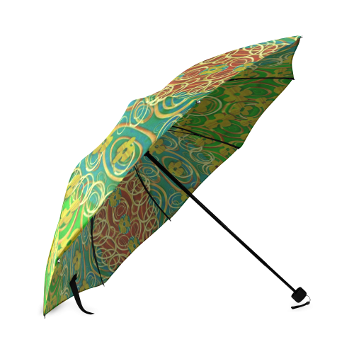 flowers in the calmness and  starry night Foldable Umbrella (Model U01)