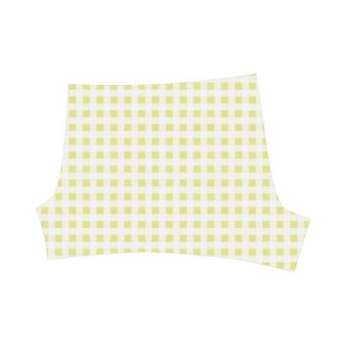 Pale Yellow Gingham Briseis Skinny Shorts (Model L04)