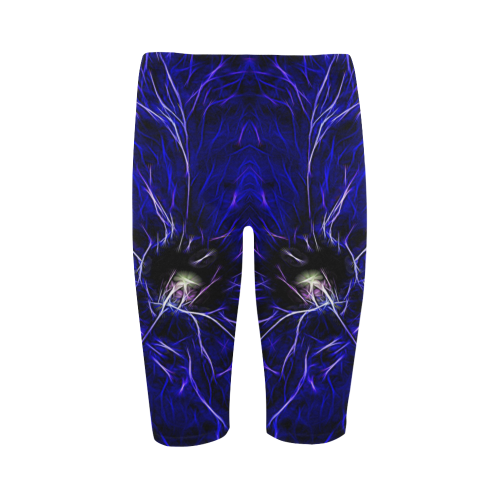 Blue Petunia Topaz Hestia Cropped Leggings (Model L03)