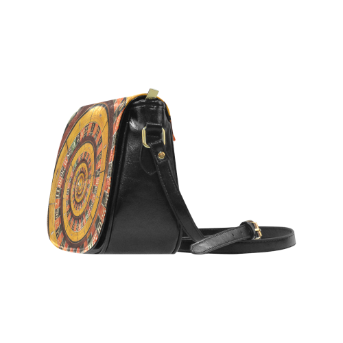 Casino Roullette Wheel Spiral Droste Classic Saddle Bag/Large (Model 1648)