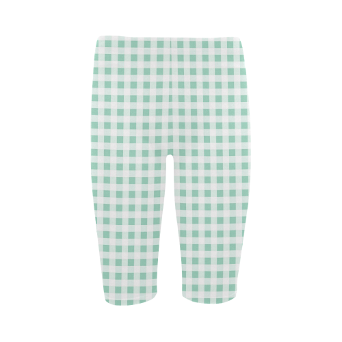 Mint Green Gingham Hestia Cropped Leggings (Model L03)