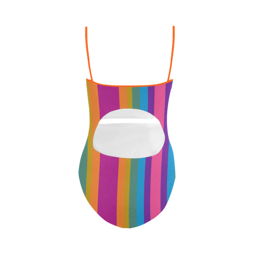 Rainbow Stripes Strap Swimsuit ( Model S05)