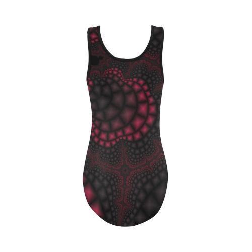 Black Ruby Vest One Piece Swimsuit (Model S04)