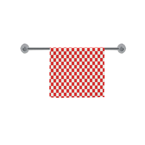 Bright Red Gingham Custom Towel 16"x28"