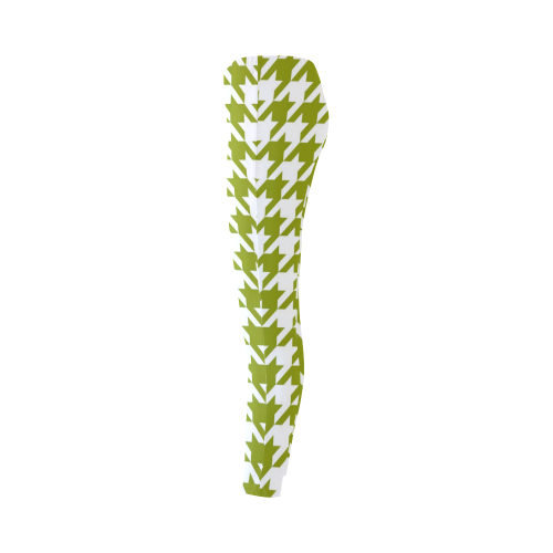 houndstooth green Cassandra Women's Leggings (Model L01)