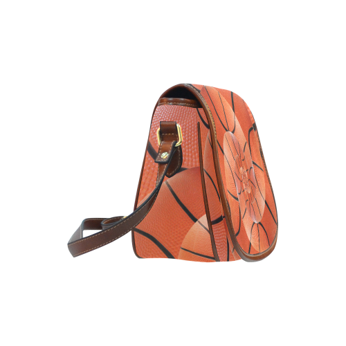 Basketball Spiral Droste Saddle Bag/Small (Model 1649) Full Customization