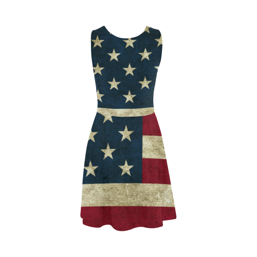 Vintage American Flag Atalanta Sundress (Model D04)