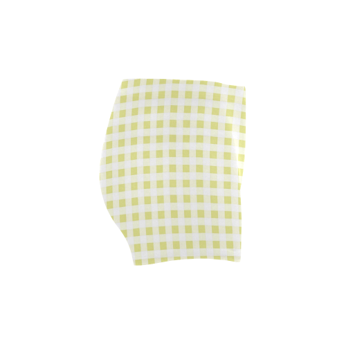 Pale Yellow Gingham Briseis Skinny Shorts (Model L04)