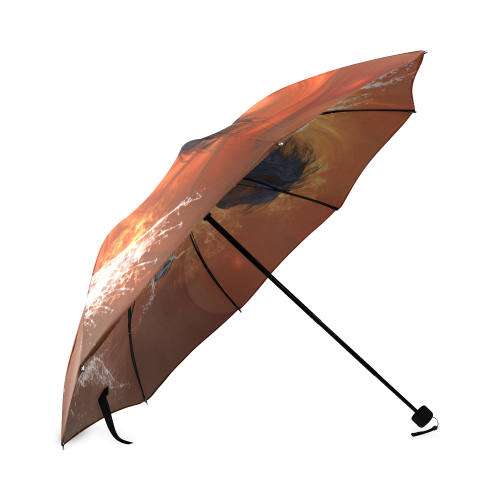 Wonderful horse, water wings and fire Foldable Umbrella (Model U01)