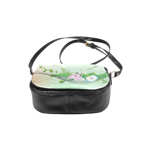 Flower power Classic Saddle Bag/Large (Model 1648)