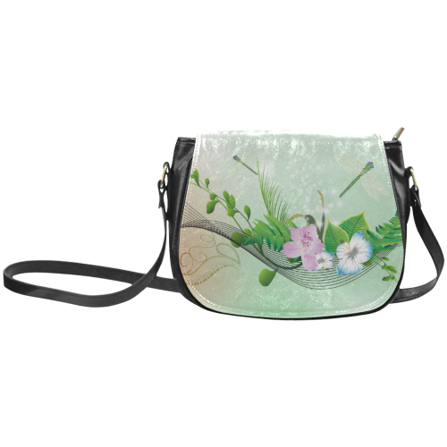 Flower power Classic Saddle Bag/Small (Model 1648)