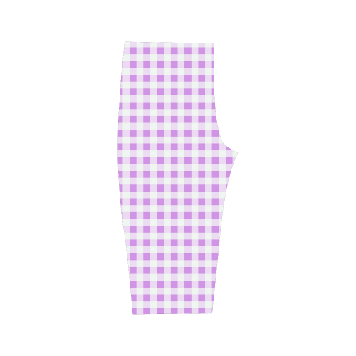 Lavender Gingham Hestia Cropped Leggings (Model L03)