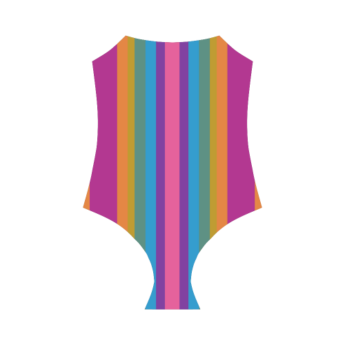 Rainbow Stripes Strap Swimsuit ( Model S05)