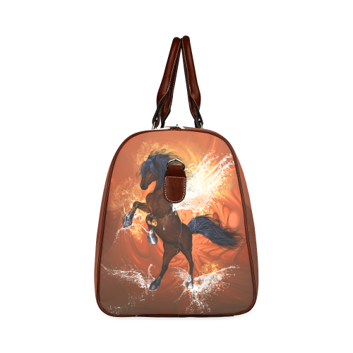 Wonderful horse, water wings and fire Waterproof Travel Bag/Small (Model 1639)