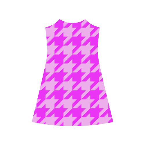 houndstooth 2 pink Alcestis Slip Dress (Model D05)