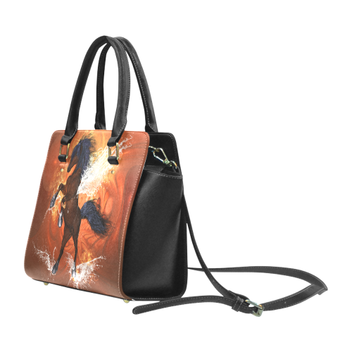 Wonderful horse, water wings and fire Classic Shoulder Handbag (Model 1653)