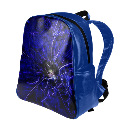 Blue Petunia Topaz Multi-Pockets Backpack (Model 1636)