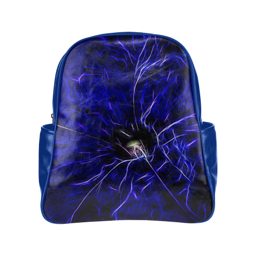 Blue Petunia Topaz Multi-Pockets Backpack (Model 1636)