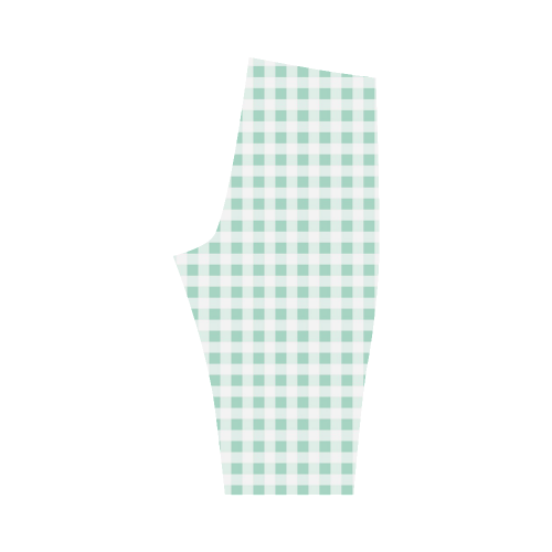 Mint Green Gingham Hestia Cropped Leggings (Model L03)