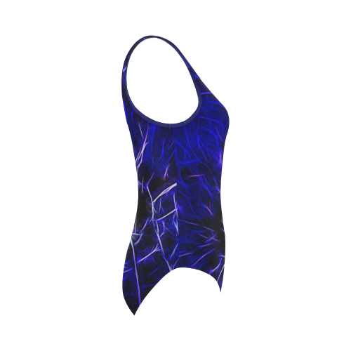 Blue Petunia Topaz Vest One Piece Swimsuit (Model S04)