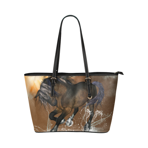 Wonderful horse Leather Tote Bag/Large (Model 1651)