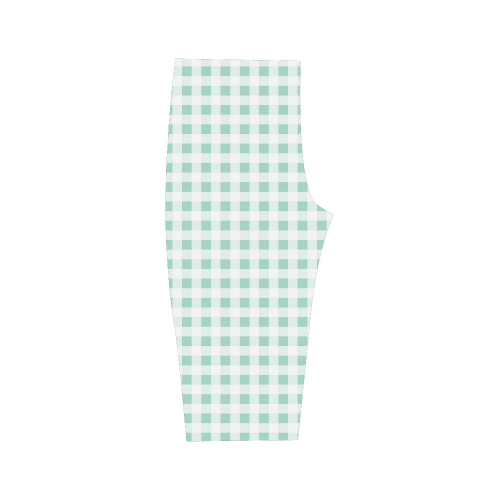 Mint Green Gingham Hestia Cropped Leggings (Model L03)