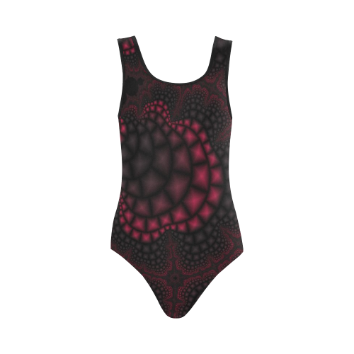 Black Ruby Vest One Piece Swimsuit (Model S04)