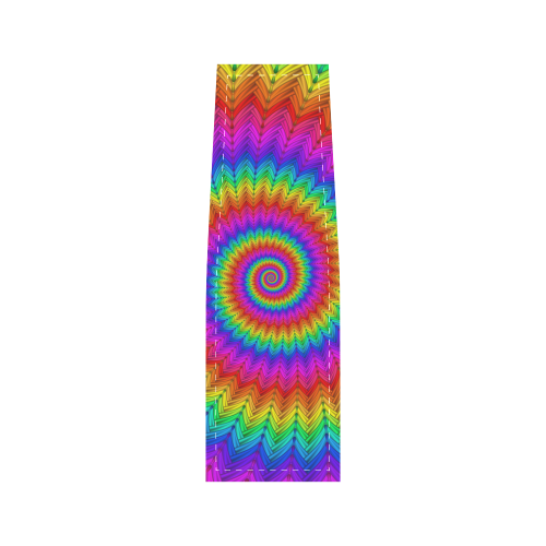 Psychedelic Rainbow Spiral Saddle Bag/Small (Model 1649) Full Customization