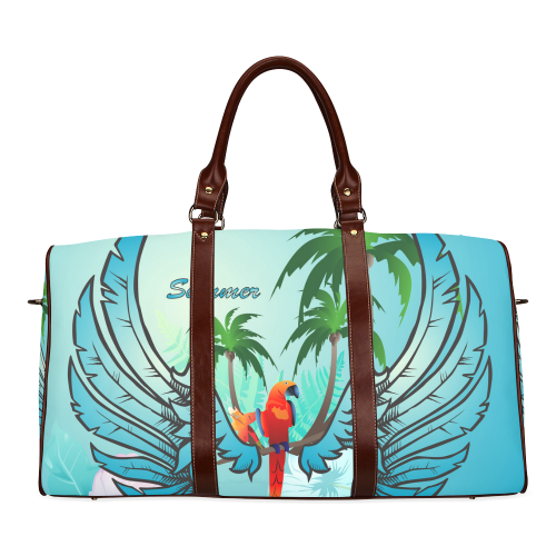 Tropical design Waterproof Travel Bag/Large (Model 1639)