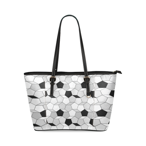 friendly summer pattern 07 Leather Tote Bag/Small (Model 1640)