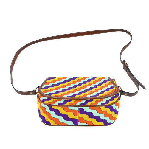 modern summer pattern 02 Saddle Bag/Large (Model 1649)