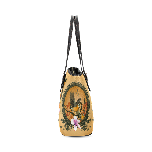 Songbirds Leather Tote Bag/Large (Model 1640)