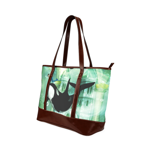 Dolphin with mermaid Tote Handbag (Model 1642)