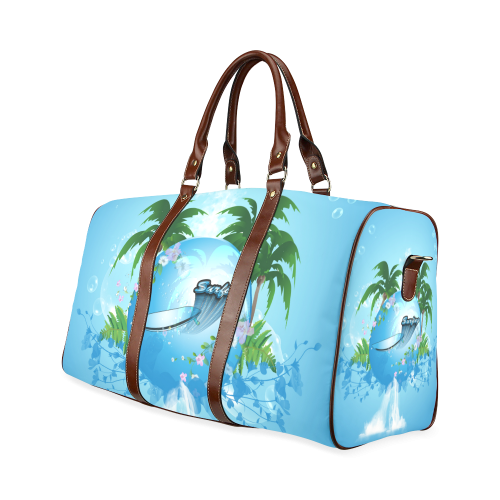 Summer sport, surfing Waterproof Travel Bag/Large (Model 1639)
