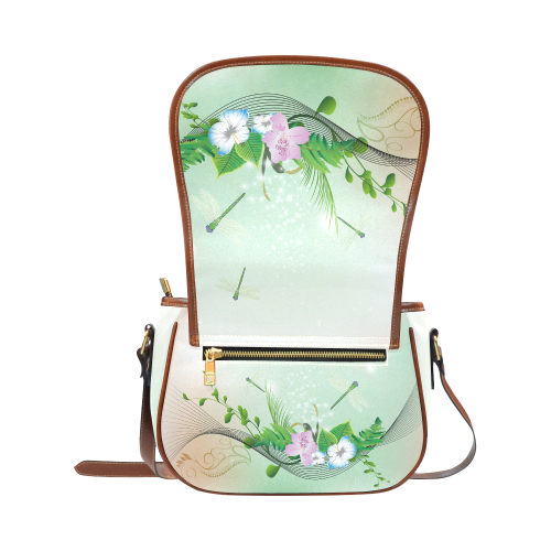 Flower power Saddle Bag/Small (Model 1649) Full Customization