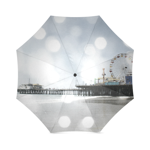 Grey Sparkling Santa Monica Pier Foldable Umbrella (Model U01)