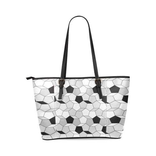 friendly summer pattern 07 Leather Tote Bag/Small (Model 1640)