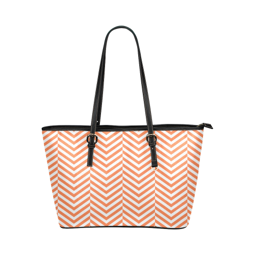orange and white classic chevron pattern