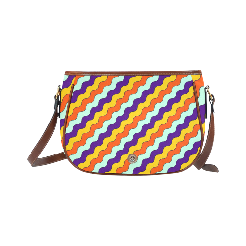 modern summer pattern 02 Saddle Bag/Large (Model 1649)