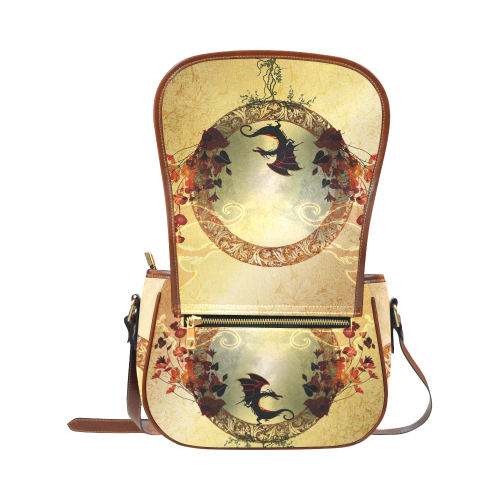 Cute little dragon Saddle Bag/Small (Model 1649) Full Customization