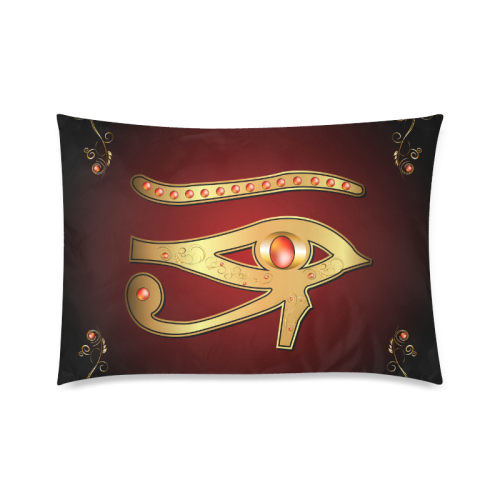 The all seeing eye Custom Zippered Pillow Case 20"x30"(Twin Sides)