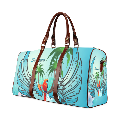 Tropical design Waterproof Travel Bag/Large (Model 1639)