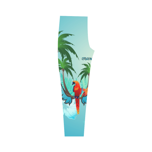 Summer, cute parrot Capri Legging (Model L02)