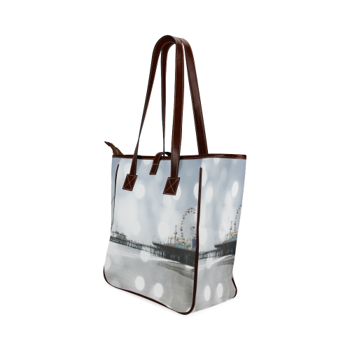 Sparkling Grey Santa Monica Pier Classic Tote Bag (Model 1644)