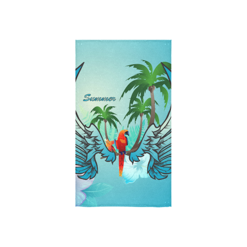 Summer, cute parrot Custom Towel 16"x28"