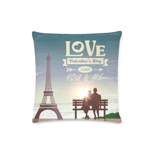 couplelove&tower Custom Zippered Pillow Case 16"x16" (one side)