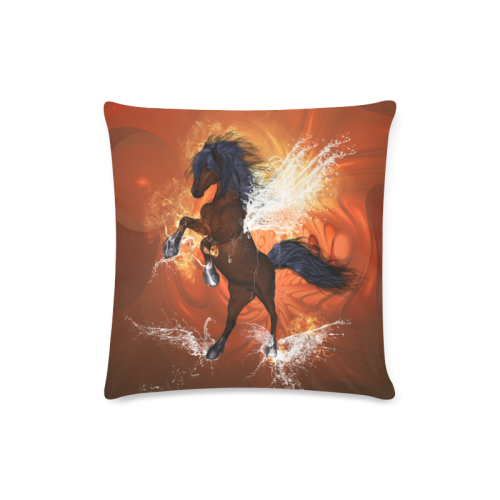 Wonderful horse with water wings Custom Zippered Pillow Case 16"x16"(Twin Sides)