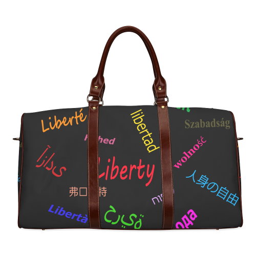 Freedom in several languages Waterproof Travel Bag/Small (Model 1639)